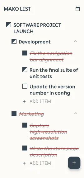 Mako List in use