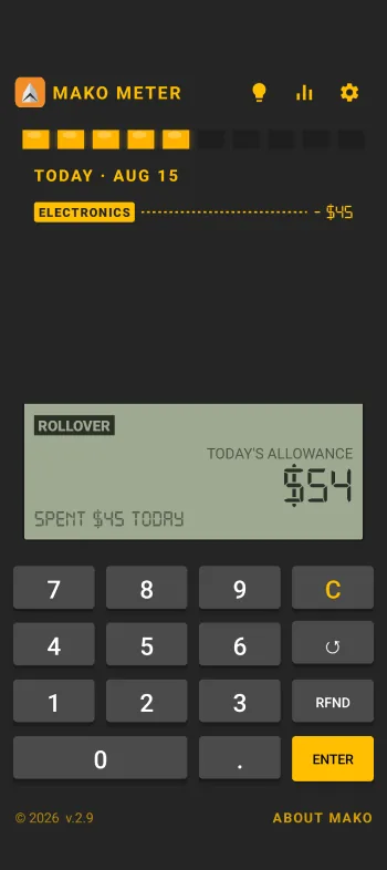 Mako Meter Main Screen