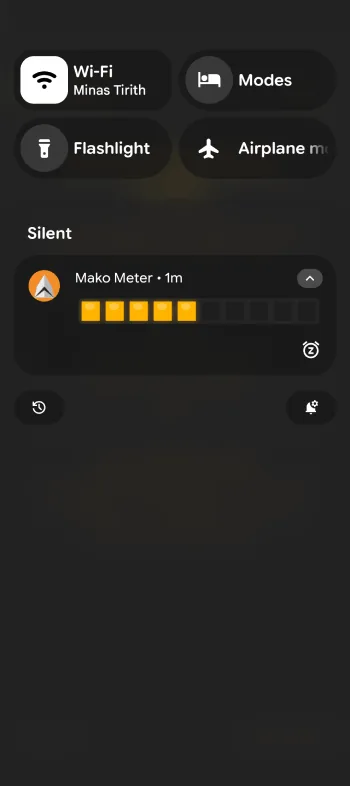 Mako Meter Notification Tab