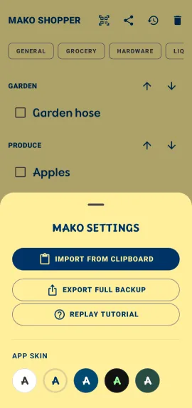 Mako Shopper voice entry